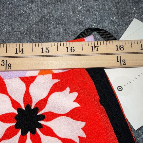 NEW Victoria Beckham for Target Skirt Orange Floral Lined Back Zip - Picture 4 of 9